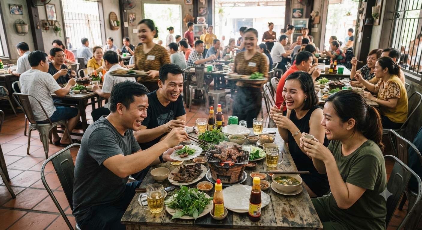 Khám phá không gian và nhịp sống của bữa trưa tại quán